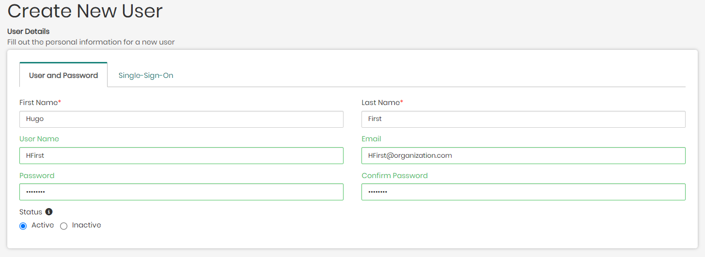 Access manager db user and password
