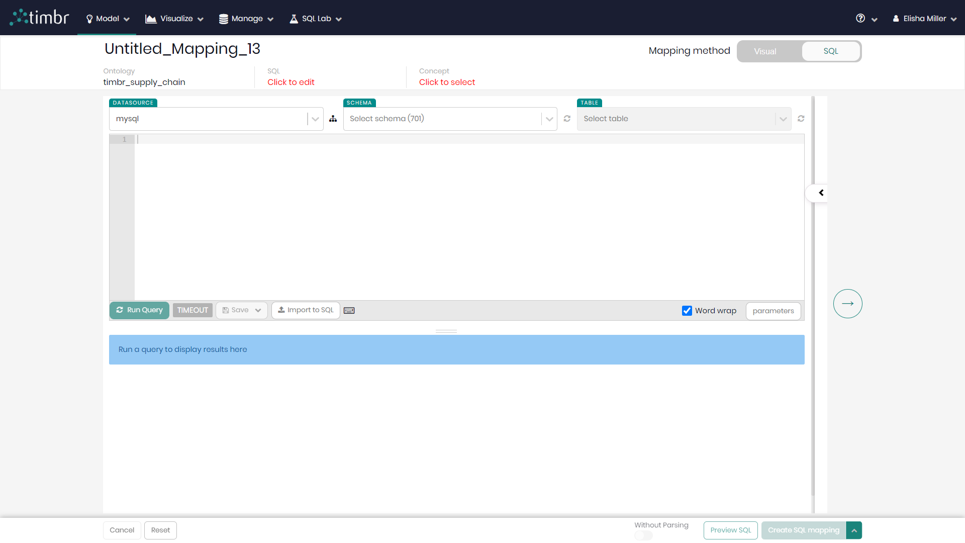 Data mapper - Mapping concepts using SQL