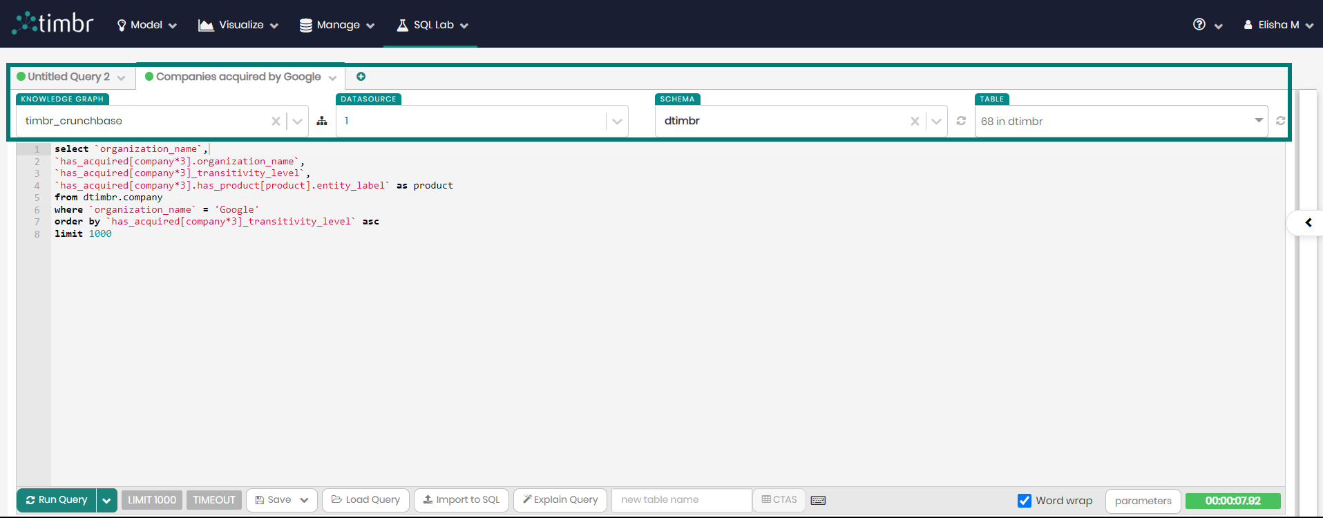 SQL Lab - Upper query pane