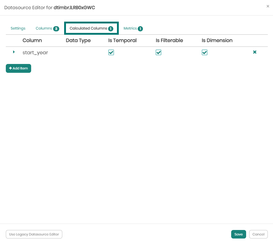 BI Charts calculated