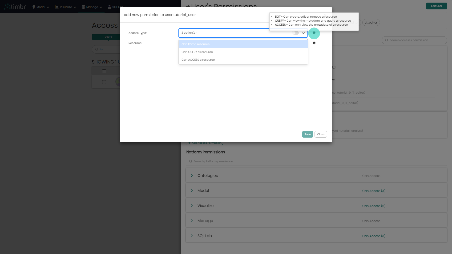 Access manager first level access