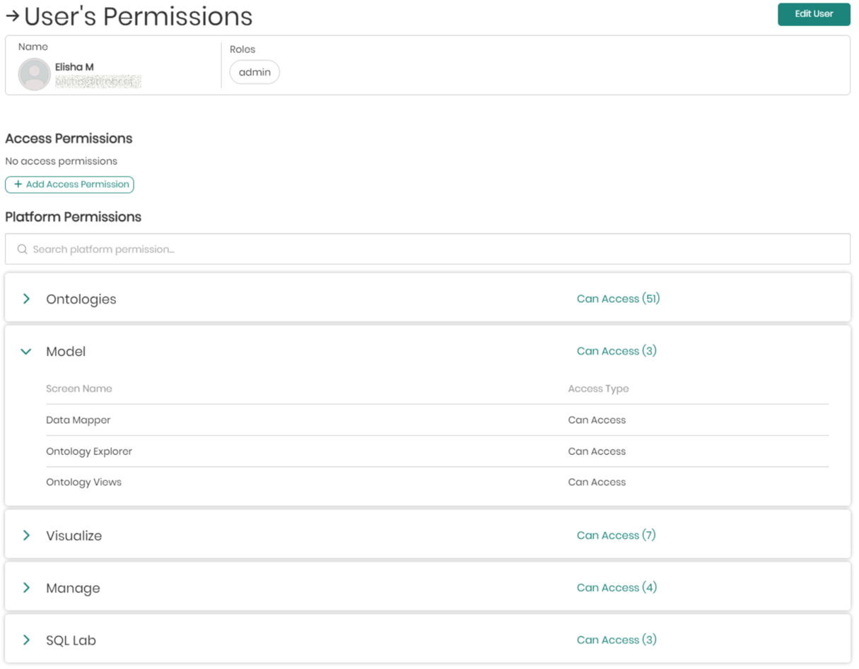 Access manager view permissions