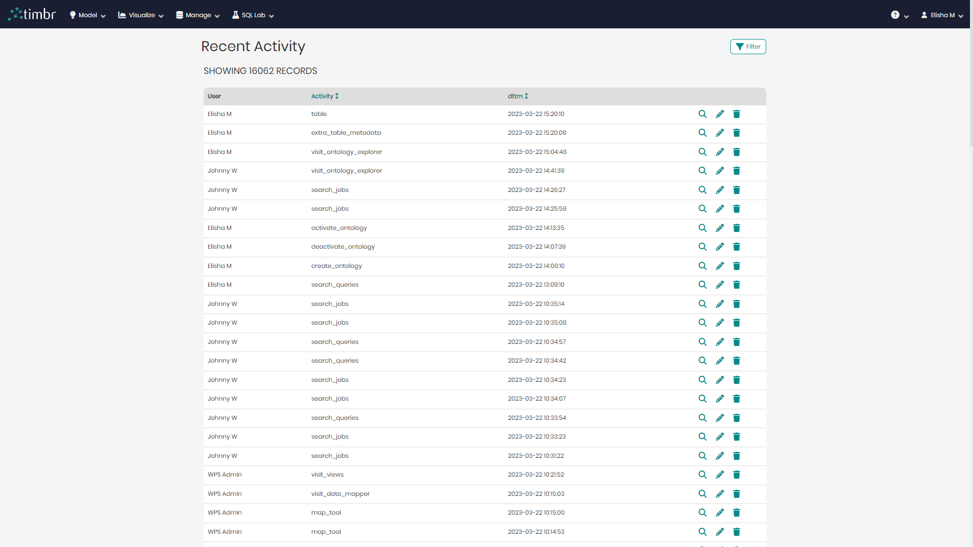 Recent Activity - Preview