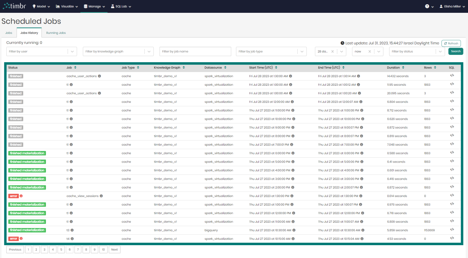 Scheduled Jobs- List